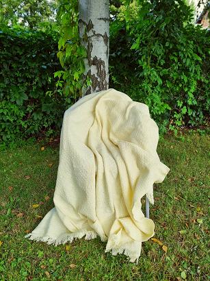 Komplet dekoracyjny narzuta 170x205 + 2x 60x170 masełkowy