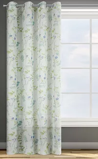 Zasłona gotowa na przelotkach MIA 140x250 Design91 biały/niebieski