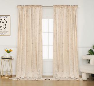 Jasny Beż Zasłona Welurowa Na Taśmie 140x270 Marmy