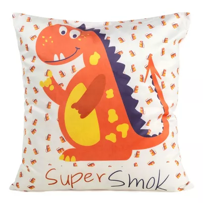 Poszewka dekoracyjna KIDS-8B 45x45 Design91 wielokolorowa super smok dinozaur