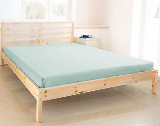 Prześcieradło jersey bez gumki 160x200 jasnomiętowe