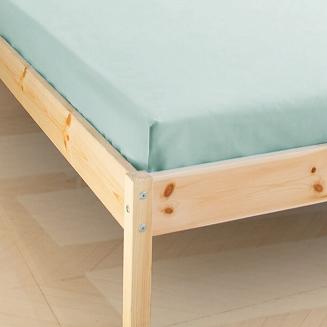 Prześcieradło jersey bez gumki 160x200 jasnomiętowe