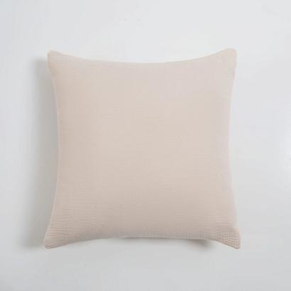 Poszewka bawełniana muślinowa 40x40 beżowa