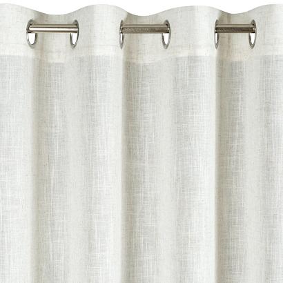 Zasłona gotowa na przelotkach ELINA 140x250 Eurofirany naturalna z lnem w stylu eko