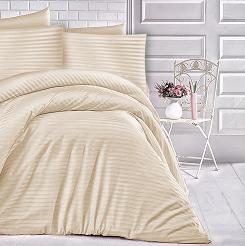 Pościel satyna bawełniana adamaszek 200x220 cappuccino