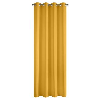 Zasłona gotowa na przelotkach RITA 140x250 Eurofirany musztardowa