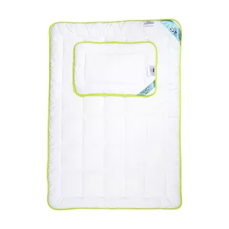 Bambusowy komplet dziecięcy 100x135 / 40x60 PANDA biały