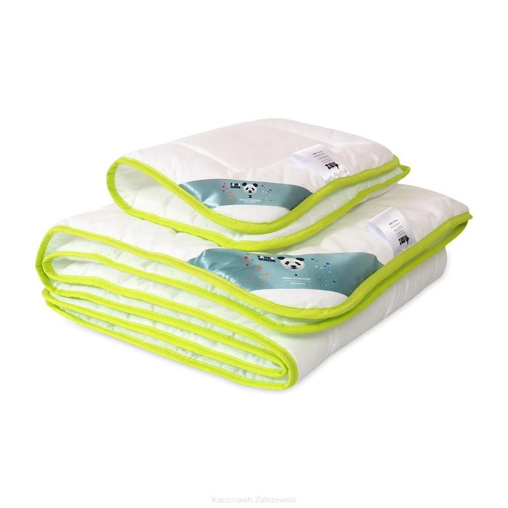 Bambusowy komplet dziecięcy 100x135 / 40x60 PANDA biały