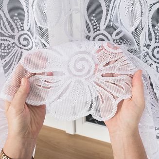 Firanka żakardowa gotowa na żabki PATRYCJA 400x150 biała