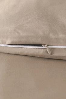 Poszewka bambusowa 50x60 ciemnobeżowa z białą bizą