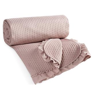 Narzuta dekoracyjna FALBANKA 210x170 pudrowy