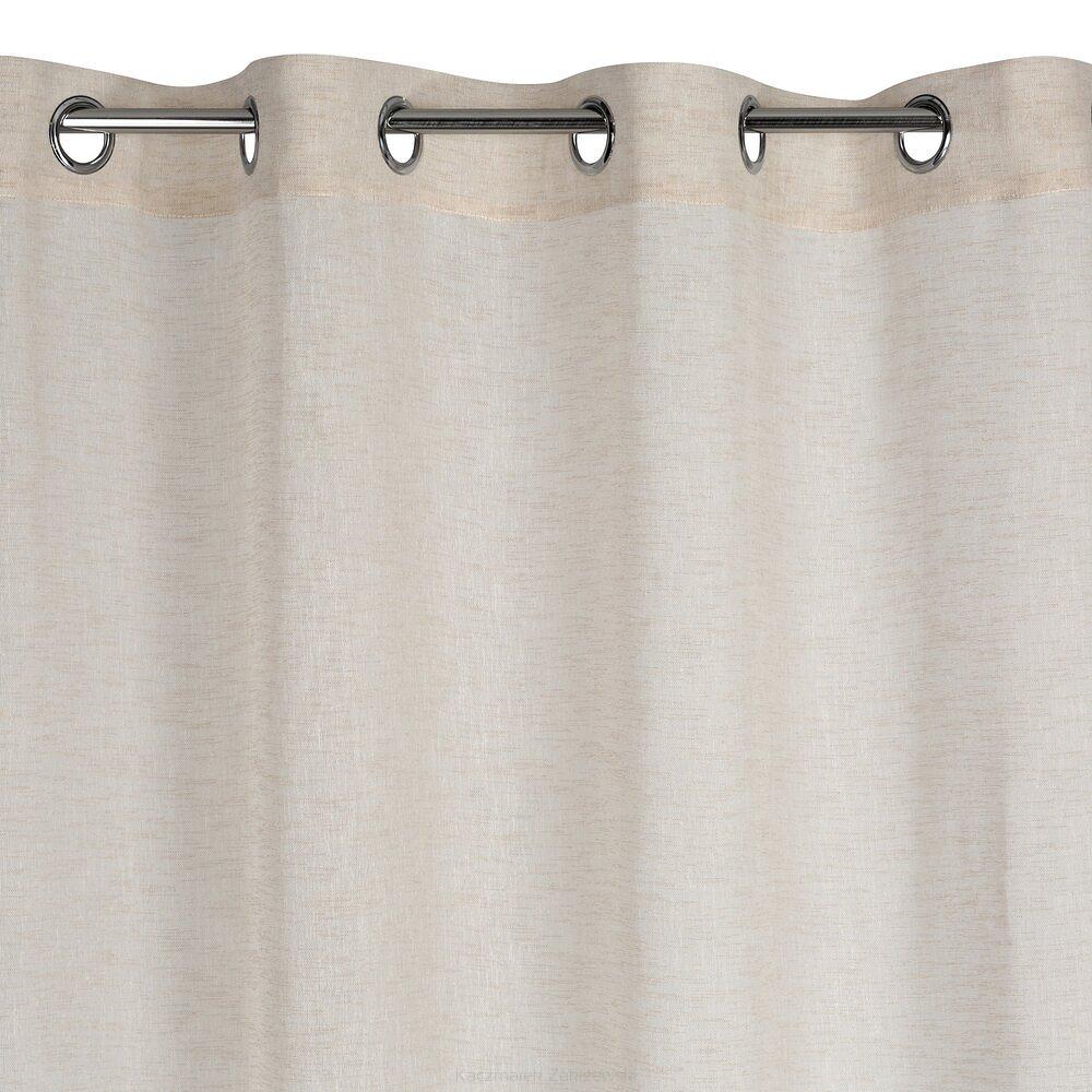 Zasłona gotowa na przelotkach ANGELICA 140x250 Eurofirany beżowy