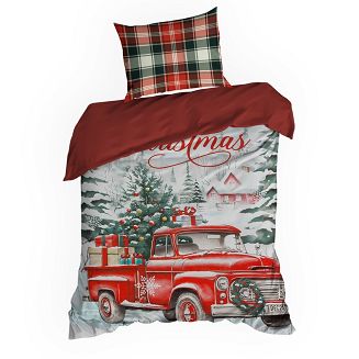 Komplet pościeli świąteczny POS 160x200 Eurofirany czerwony