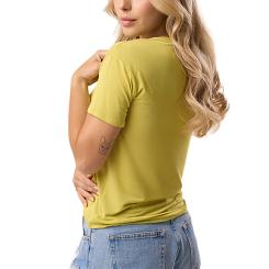 Bluzka damska z krótkim rękawem SERINA pistacjowa