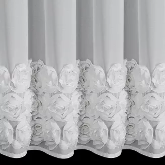 Zasłona gotowa na taśmie ROSES 400x160 Eva Minge Eurofirany biały