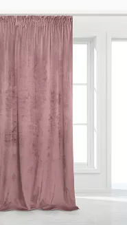 Pudrowa Zasłona Welurowa Na Taśmie 140x270 Velvet Soft