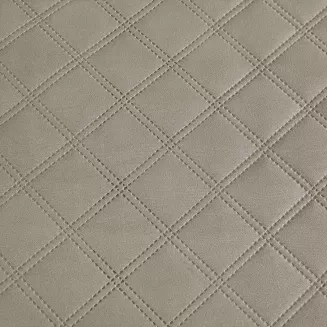 Narzuta dekoracyjna RUFFY 240x260 pikowana z falbanką taupe