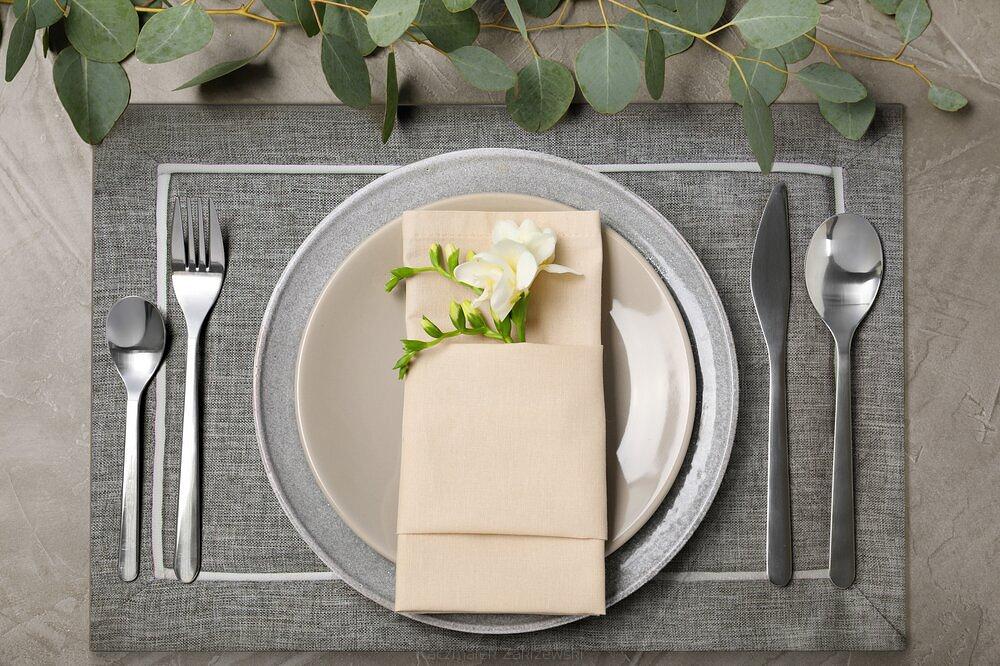 Obrus dekoracyjny MEGI 40x30 Eurofirany popielaty