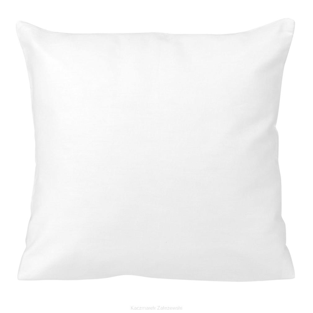 Poszewka satyna bawełniana 40x40 jednobarwna biała
