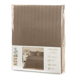 Pościel satynowa VERA 140x200 Eurofirany brązowy