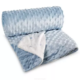 Koc Pierre Cardin BABY5 110x140 Pierre Cardin Eurofirany niebieski kremowy bąbelki gwiazdki