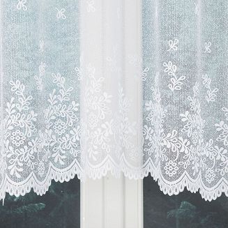 Firanka żakardowa gotowa na żabki KAROLINA 300x120 biała