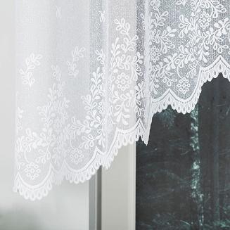 Firanka żakardowa gotowa na żabki KAROLINA 300x120 biała