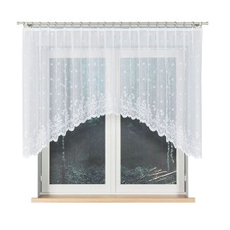 Firanka żakardowa gotowa na żabki KAROLINA 300x120 biała