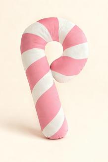 Poduszka dekoracyjna świąteczna 35x57 laska cukrowa różowe pasy