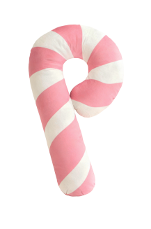 Poduszka dekoracyjna świąteczna 35x57 laska cukrowa różowe pasy