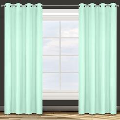 Zasłona gotowa na przelotkach ADORE 140x250 Design91 jasnomiętowy