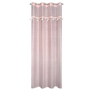 Firana gotowa na przelotkach MOON-2 140x250 Eurofirany różowa