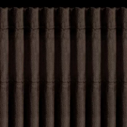 Zasłona gotowa na taśmie MELANIE 140x270 Eurofirany ciemnobrązowa