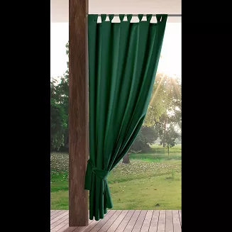 Zasłona gotowa na szelkach wodoodporna GARDEN 155x200 ogrodowa ciemnozielona