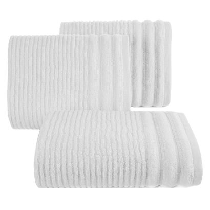 Ręcznik bawełniany SAMMY 50x90 Eurofirany biały wytłaczane pasy