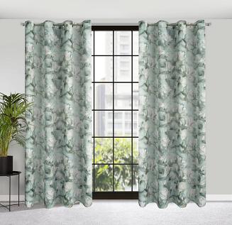 Zasłona gotowa na przelotkach GRACJA 140x250 Eurofirany miętowy