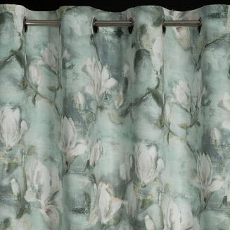 Zasłona gotowa na przelotkach GRACJA 140x250 Eurofirany miętowy