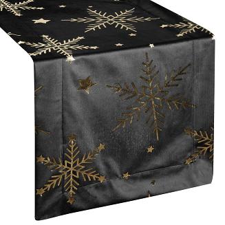 Obrus świąteczny 40x140 Eurofirany czarny