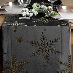 Obrus świąteczny 40x140 Eurofirany czarny
