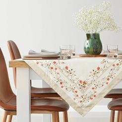 Obrus dekoracyjny SUMMER17 90x90 Eurofirany jasnokremowy