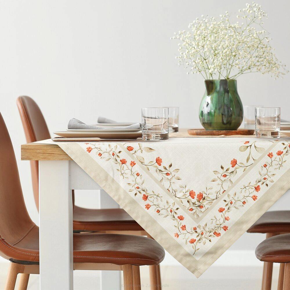 Obrus dekoracyjny SUMMER17 90x90 Eurofirany jasnokremowy