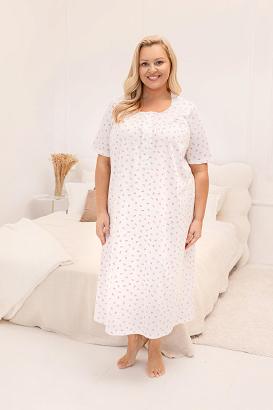 Koszula damska REGINA kod 019 różowe kwiatuszki