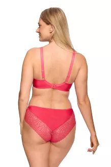 Biustonosz z koronką Semi-Soft Clementine 1292 półusztywniany koralowy