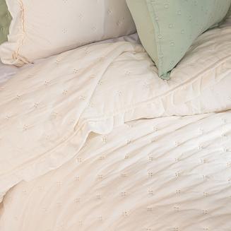 Narzuta dekoracyjna z falbaną WERONA 170x210 ecru