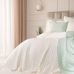 Narzuta dekoracyjna z falbaną WERONA 170x210 ecru