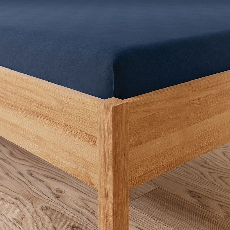 Prześcieradło jersey z gumką 180x200 DREAMY PREMIUM granatowe