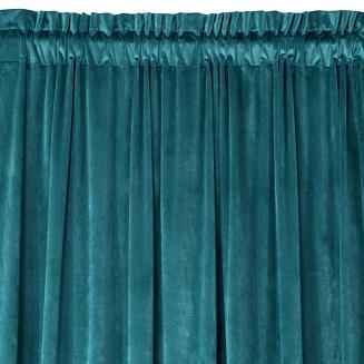 Zasłona gotowa na taśmie ROSA 140x270 Eurofirany ciemny turkus