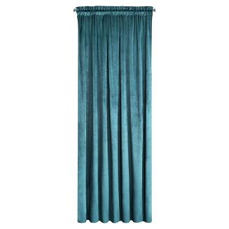 Zasłona gotowa na taśmie ROSA 140x270 Eurofirany ciemny turkus