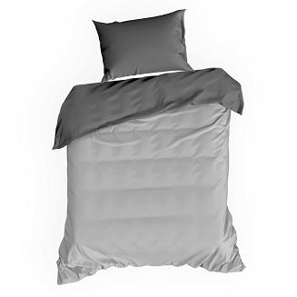 Pościel satynowa NOVA3 200x220 Eurofirany jasnoszary/stalowy