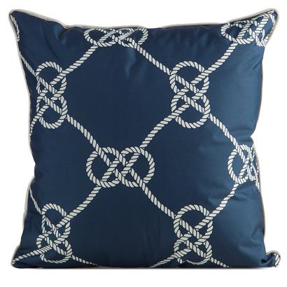 Poszewka dekoracyjna wodoodporna GARDEN 45x45 Eurofirany granatowa w stylu marynistycznym